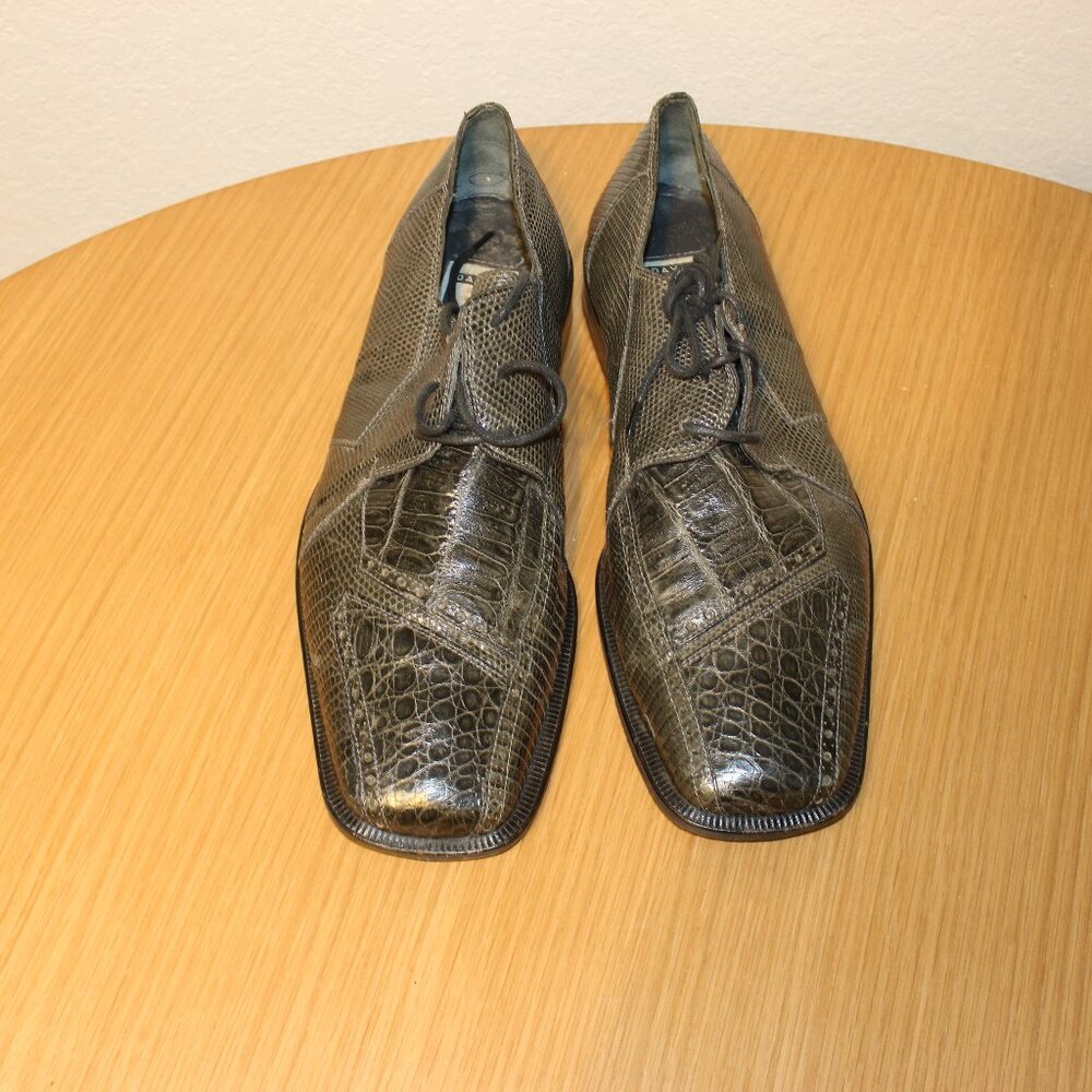 David Eden Grey Size 12 Dress Shoes